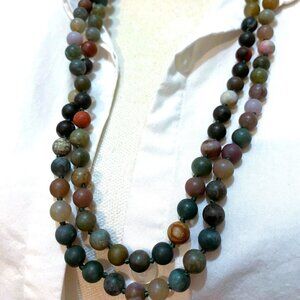 Matte Jasper Jewelry Set ~ Natural Gemstone Necklace ~ 8mm ~ Bracelet ~ 10mm